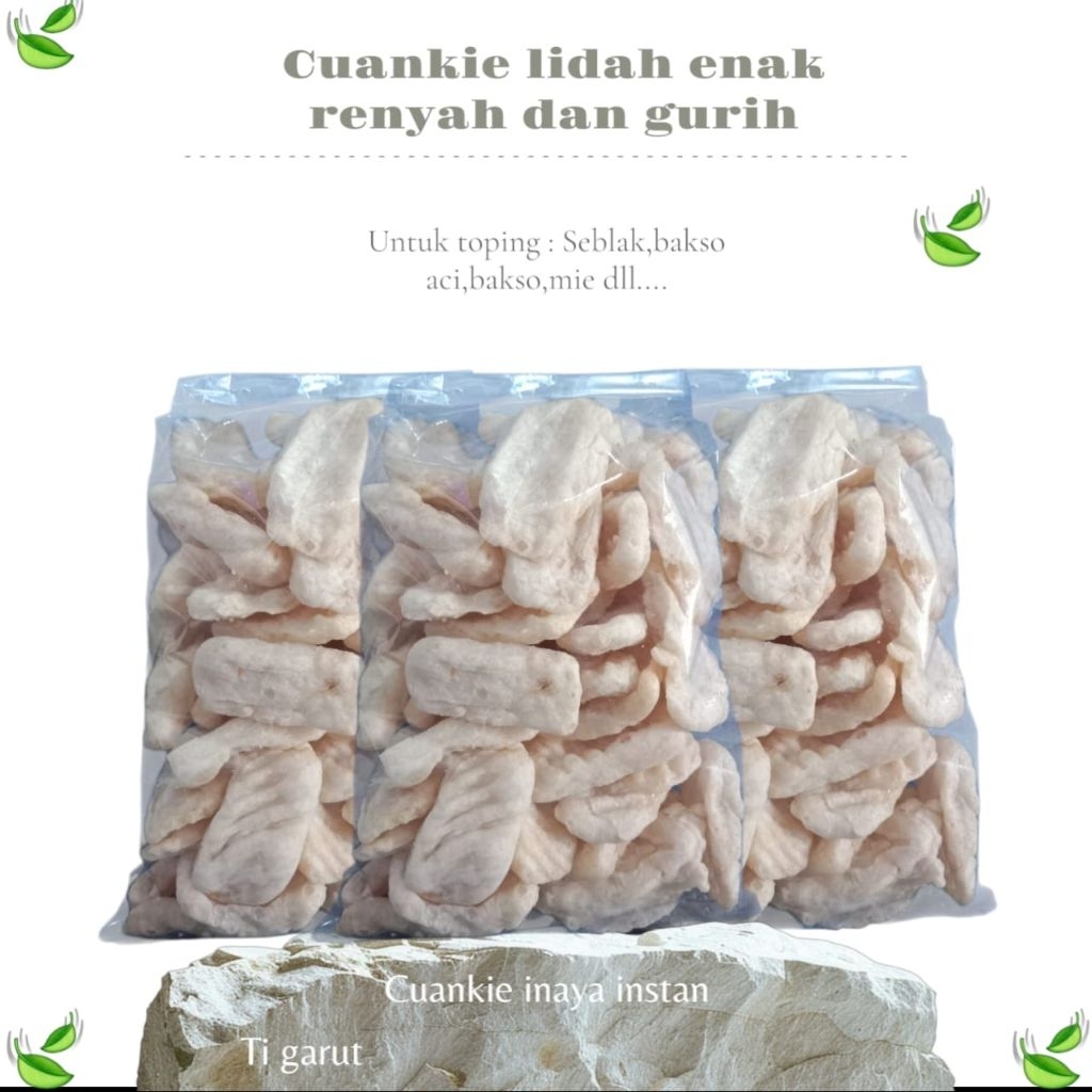 

Cuanki lidah biasa isi 50pcs enak dan Renyah freekardusdanbubblewarf