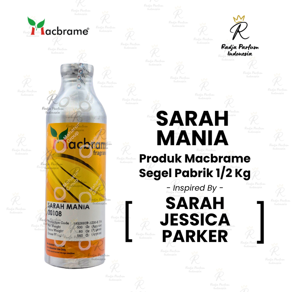 Bibit Parfum Sarah Mania Macbrame Segel Pabrik 500 Gram Searah Sarah Jessica Parker