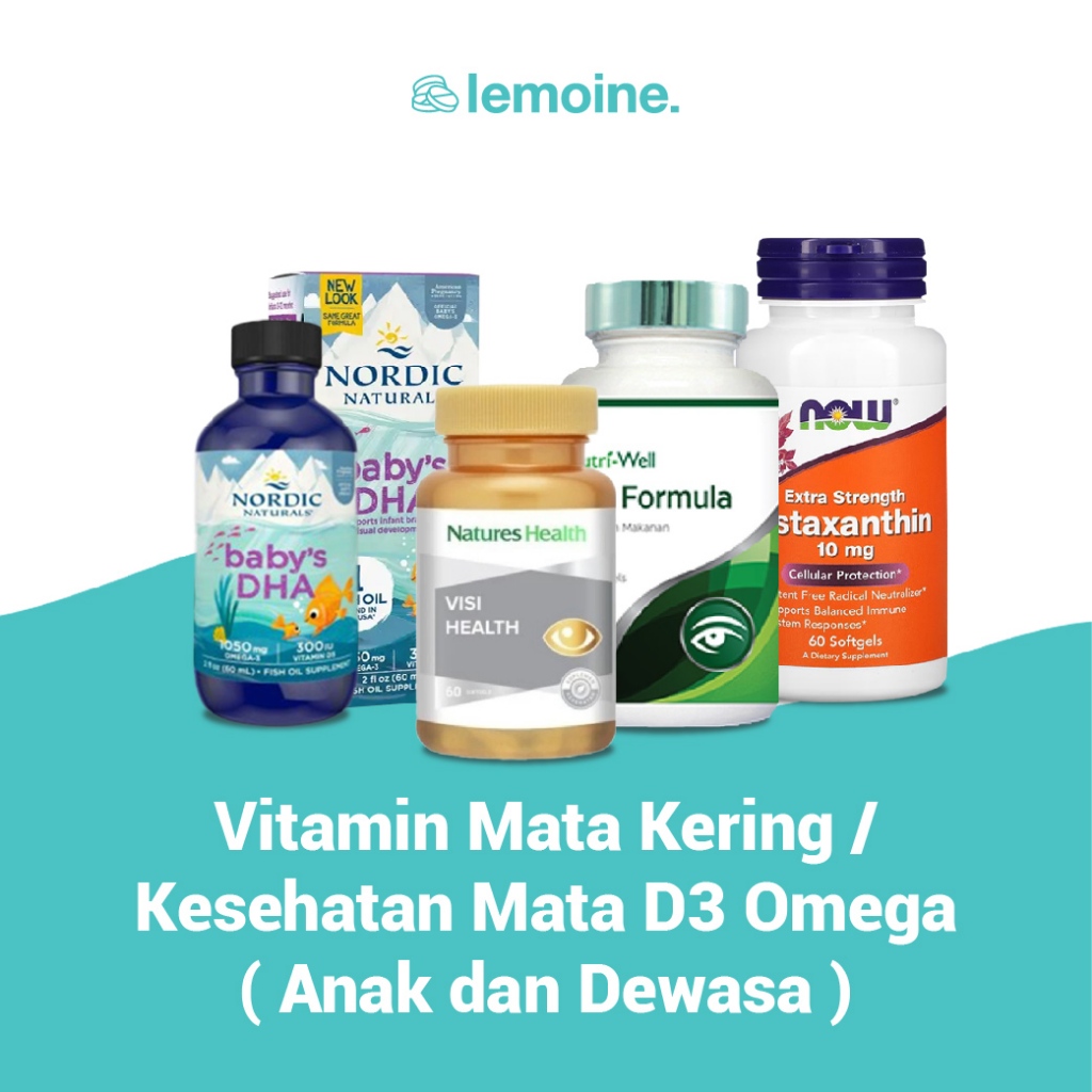 Vitamin Mata Kering / Kesehatan Mata D3 Omega ( Anak dan Dewasa ) - Mencegah Mengobati Mata Katarak 