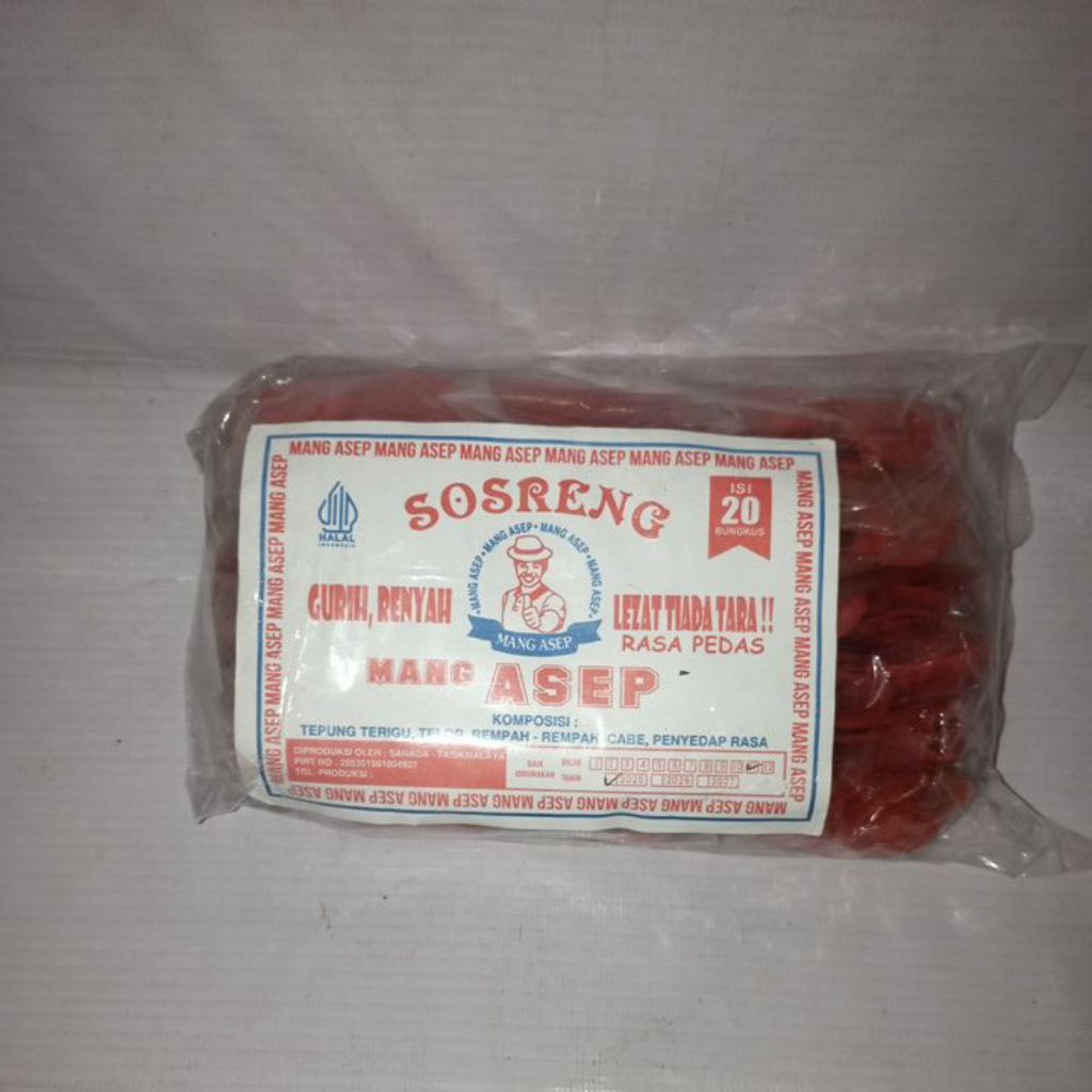 

Sosreng Mang Asep Rasa Pedas isi 20 pcs