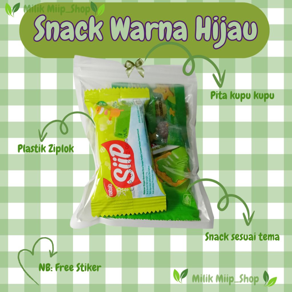 

mini gift Snack dengan tema warna