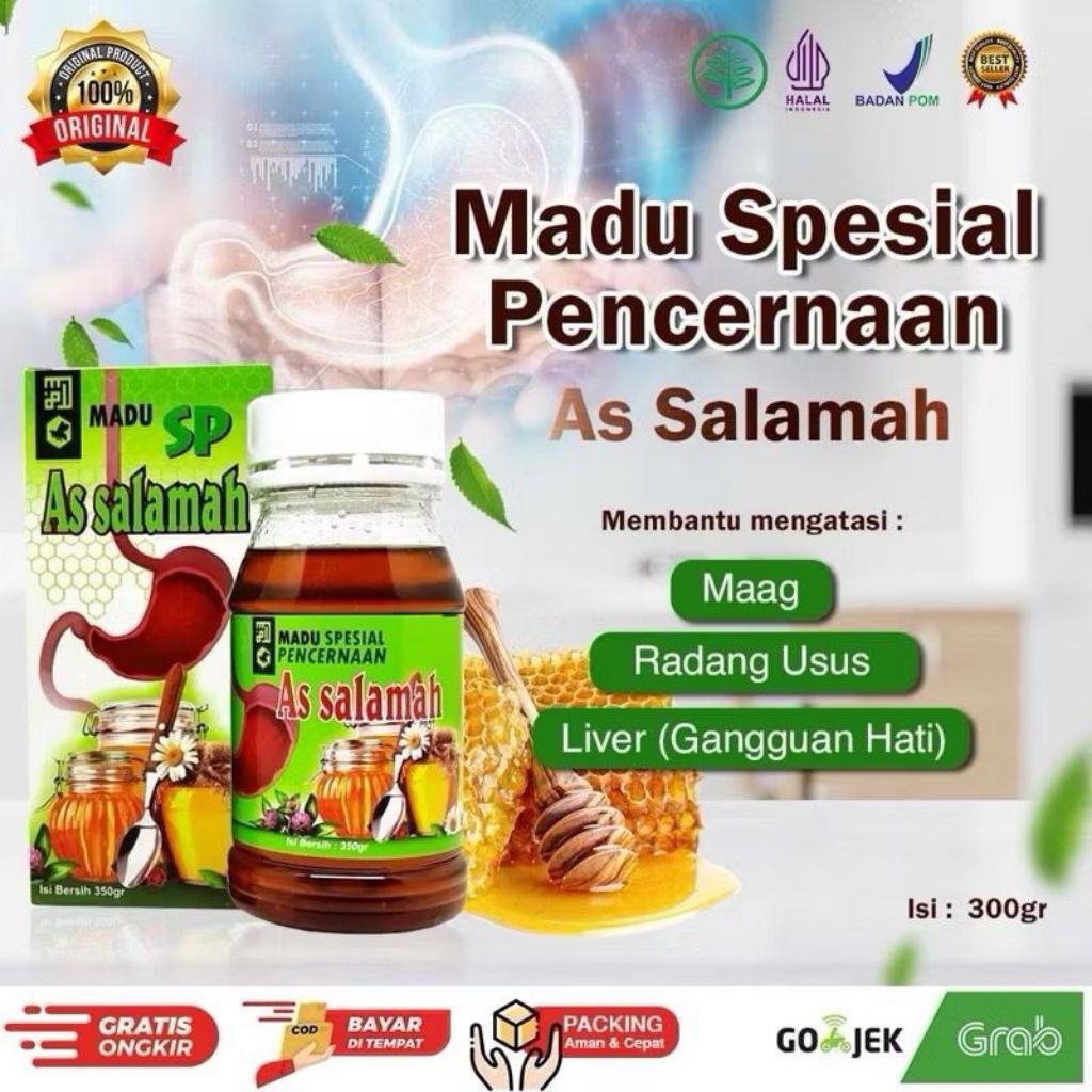 

Madu SP As Salamah Spesial Pencernaan 300gr Original BPOM | Herbal Atasi Gerd Maag Dan Liver