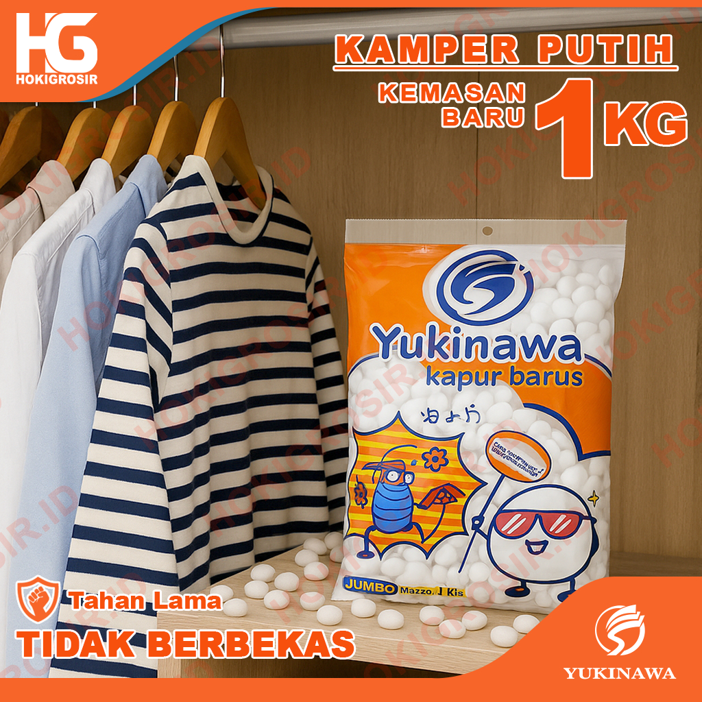 Kapur Barus YUKINAWA KILOAN 1 KG - Kapur Barus Serbaguna Kemasan Kiloan / Kamper Rumah Tangga