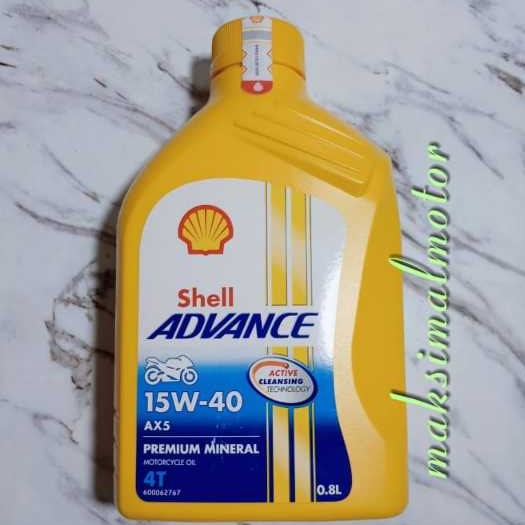 Shell Advance AX5 4T 800ml – Oli Motor 4-Tak Berkualitas Original Resmi premium mineral