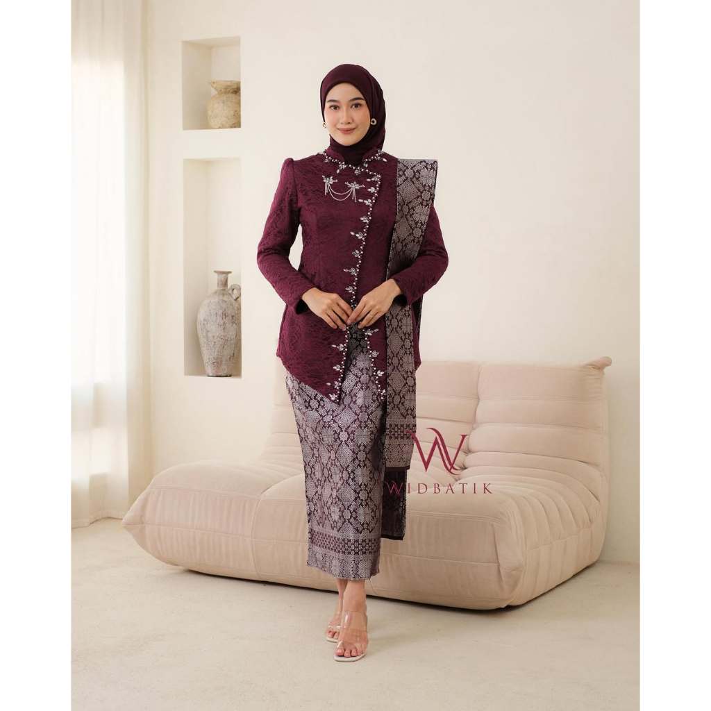 Batik Rais - Anjani Kebaya Janggan Tradisional Brokat Payet Songket Setelan Wisuda Kondangan Lamaran