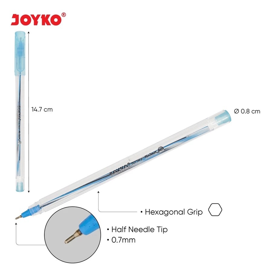 

Ball Pen Pulpen Pena Joyko BP-264 Spino 1 BOX 12 PCS 0.7 mm