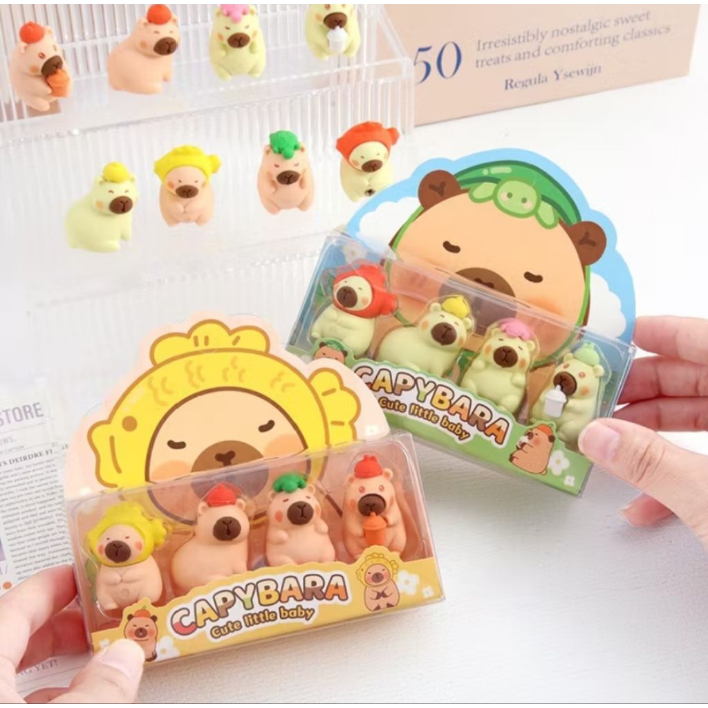 

PENGHAPUS MINIATUR CAPYBARA BOX MEWAH 4 IN 1 LUCU UNIK