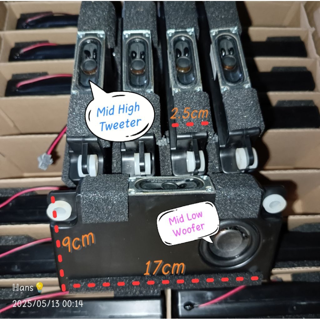 Speaker TV LED, 10 Watt 8 Ohm, "2 Way (MidHigh MATI) MidLow Hidup Bass Jedug"