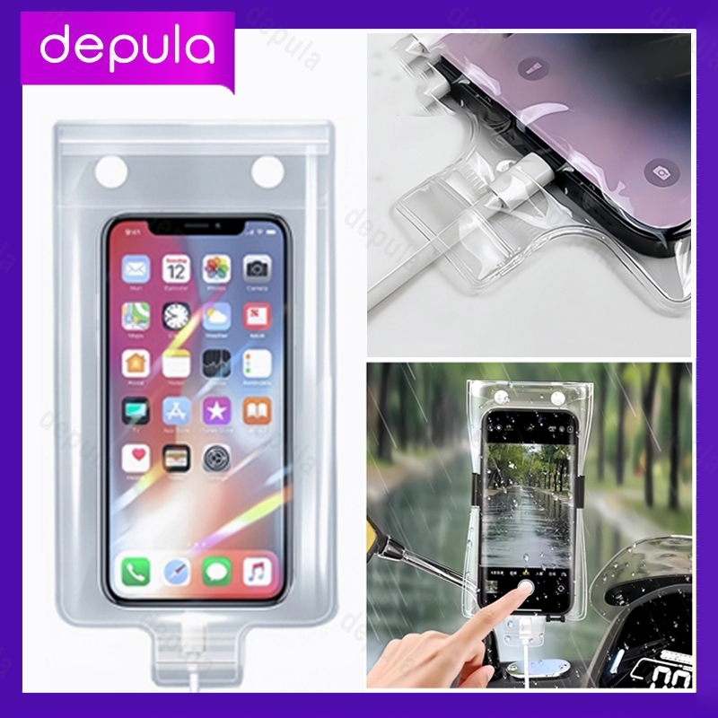 HP Waterproof Tas Hp Motor Anti Air Phone Holder Tas Gantung Untuk Motor Ada Lubang Cas/ Holder Tas 