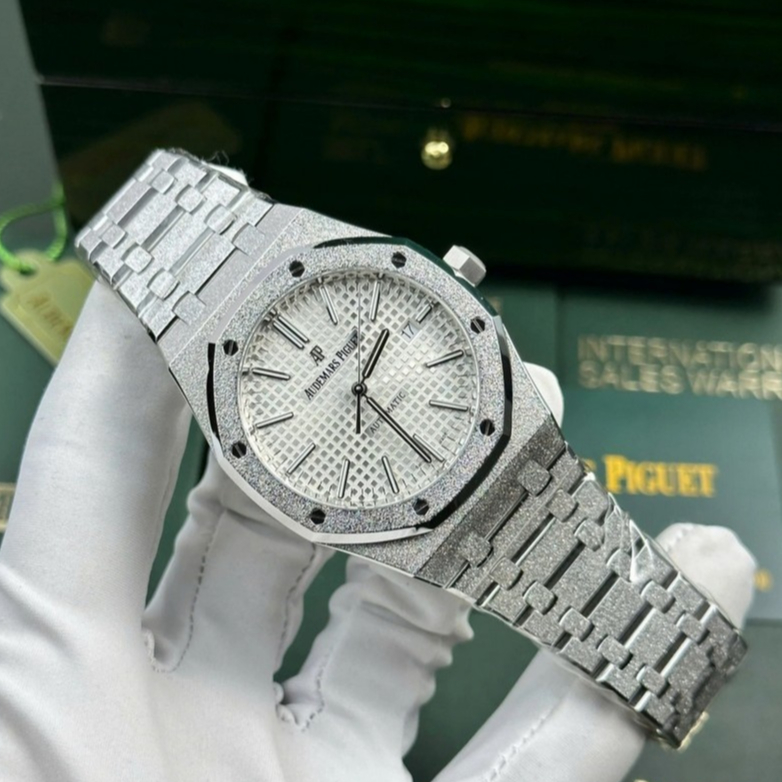JAM TANGAN AP THIN FROSTET SILVER AUTOMATIC 39MM AP SWISS AUTOMATIC