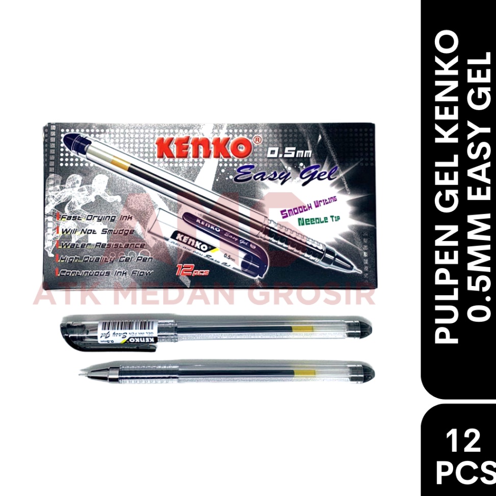 

KODE C72D Pulpen Gel Kenko 5mm HitamBiru Per Lusin Best Seller