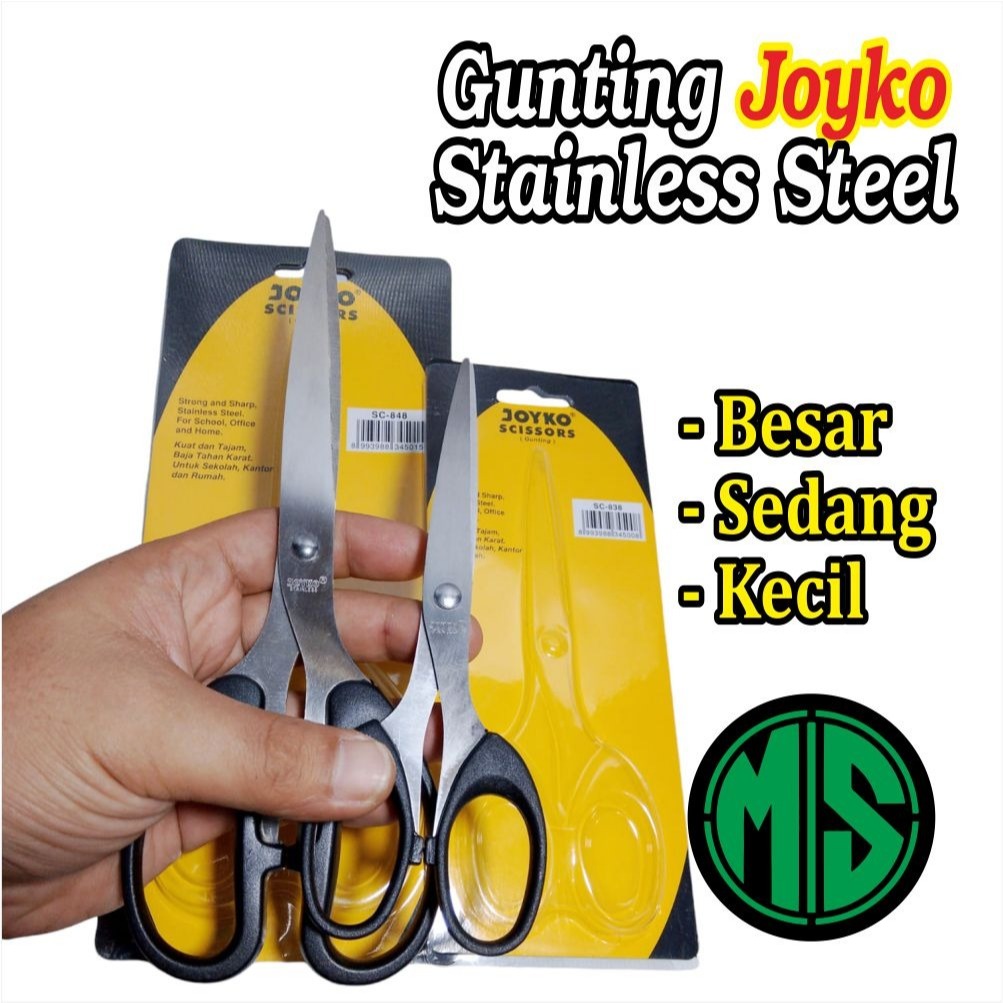 

Gunting Joyko Besar SC848 /Gunting Joyko Kecil SC 828 / Gunting Sedang SC 838 / Gunting Besar SC848 Joyko Big Scissor