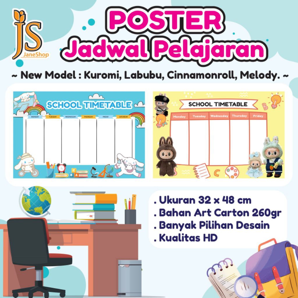 

Poster Jadwal Pelajaran Viral Best Seller Postet Sekolah Jadwal Pelajaran Weekly Planner