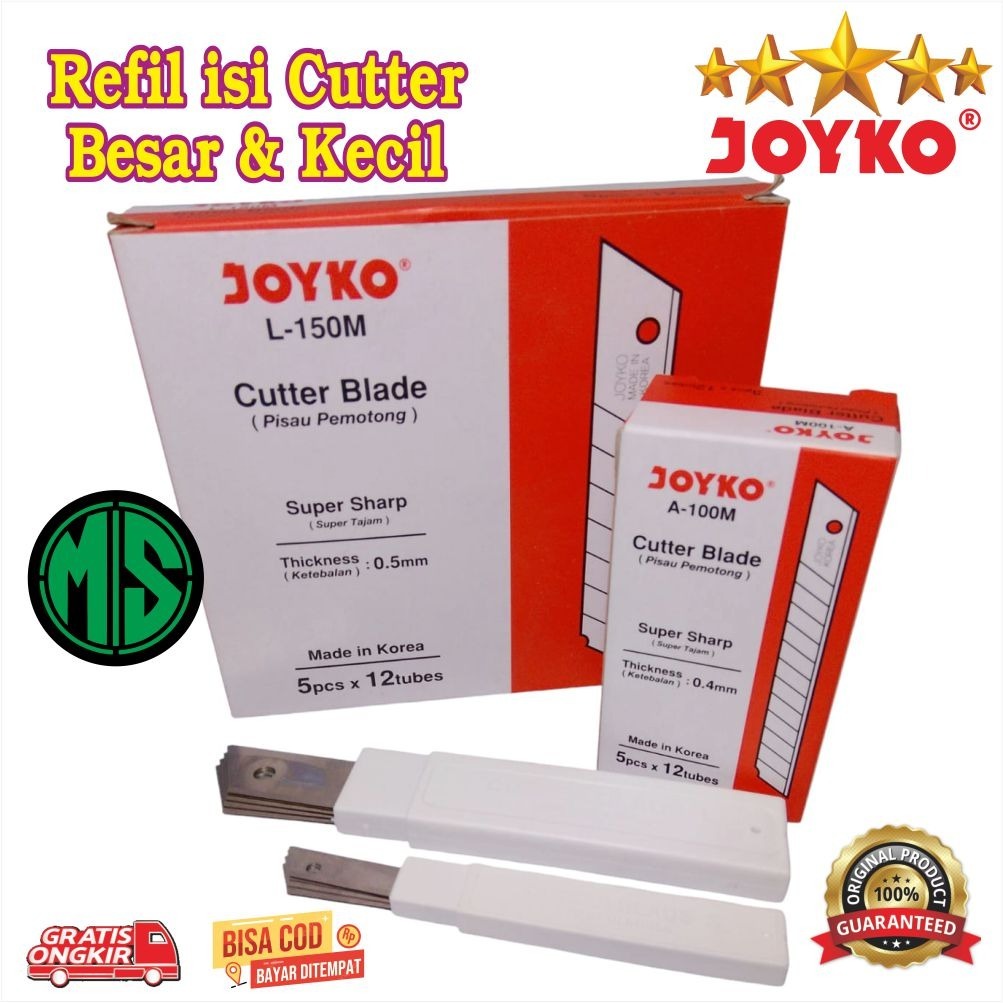 

ISI CUTTER JOYKO BESAR ISI CUTTER KECIL, REFIL ISI CUTER JOYKO BESAR DAN KECIL