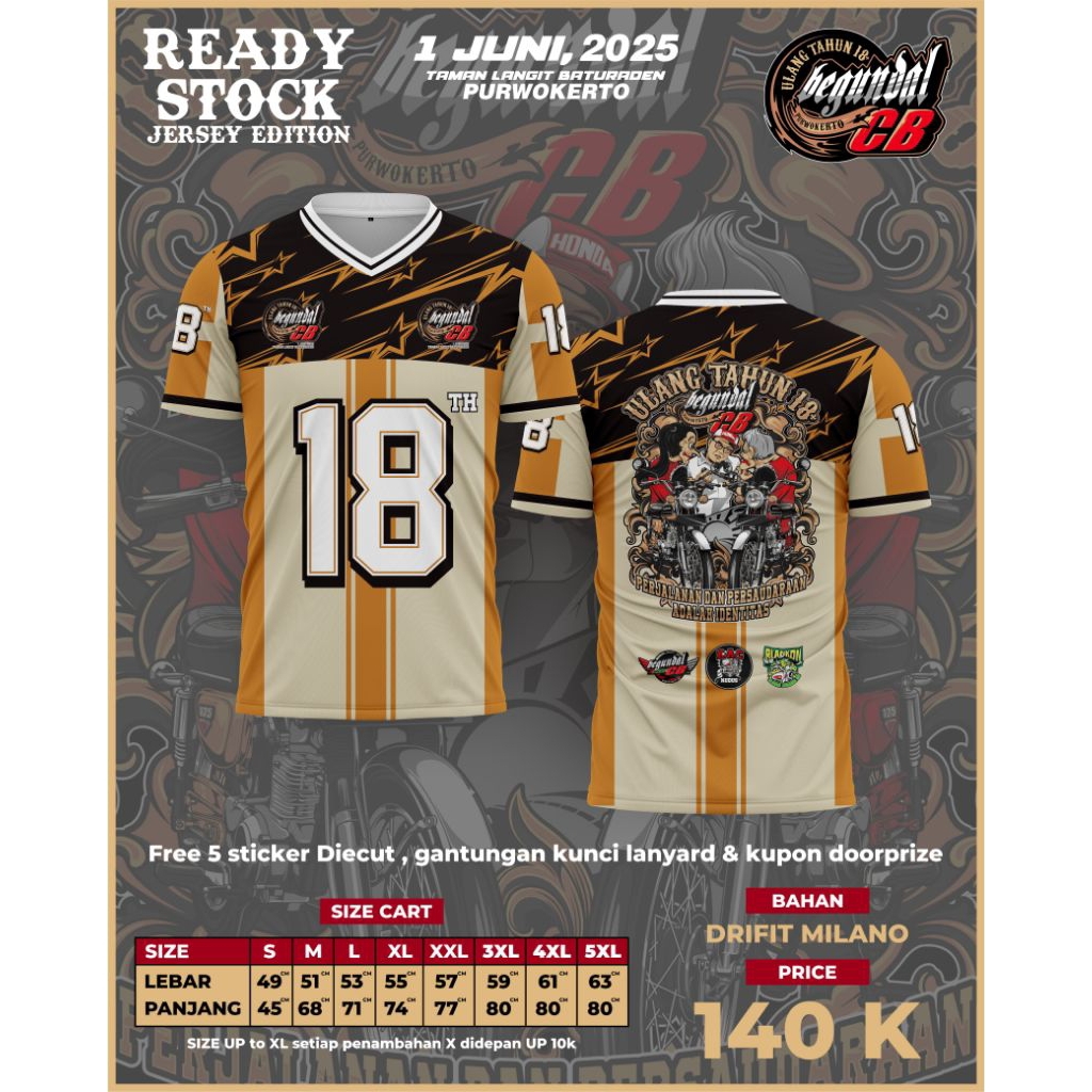 Jersey ACARA 18th BegundalCB purwokerto