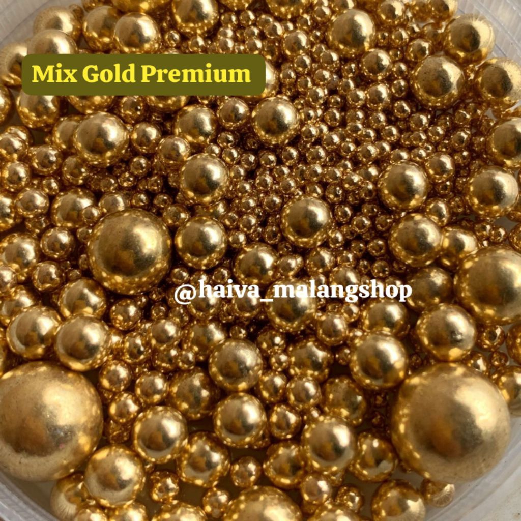 

Mixed Gold Premium/Sprinkle Gold Metalik/ Hiasan Kue Gold Mix/ Hiasan kue cupcake