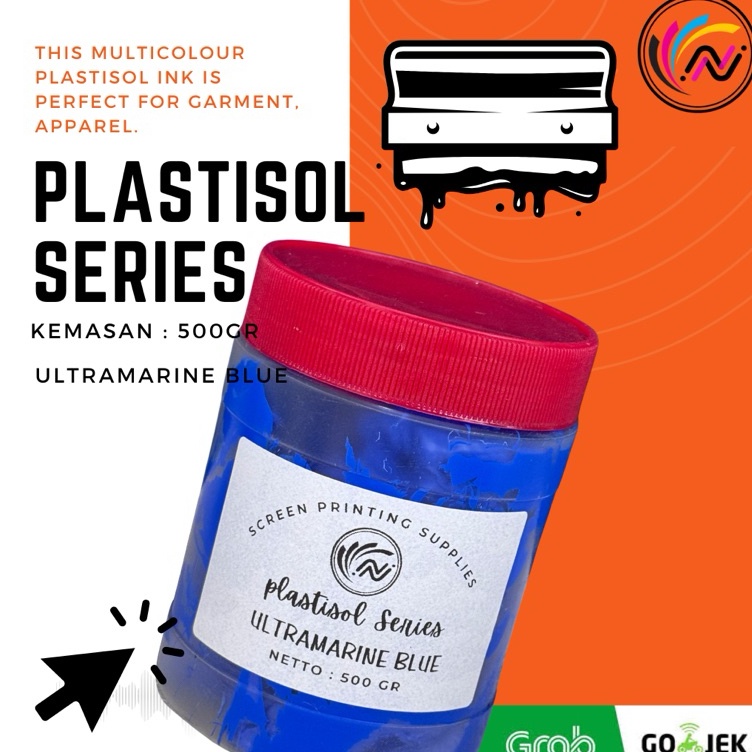 

KODE A82N 5GR Tinta Plastisol Ink Pigment Sablon Basis Minyak Banyak Warna