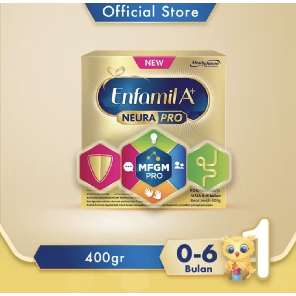ENFAMIL A+ 1/2 SUSU FORMULA BAYI (0-6 BULAN)/(6-12 BULAN) 400GR