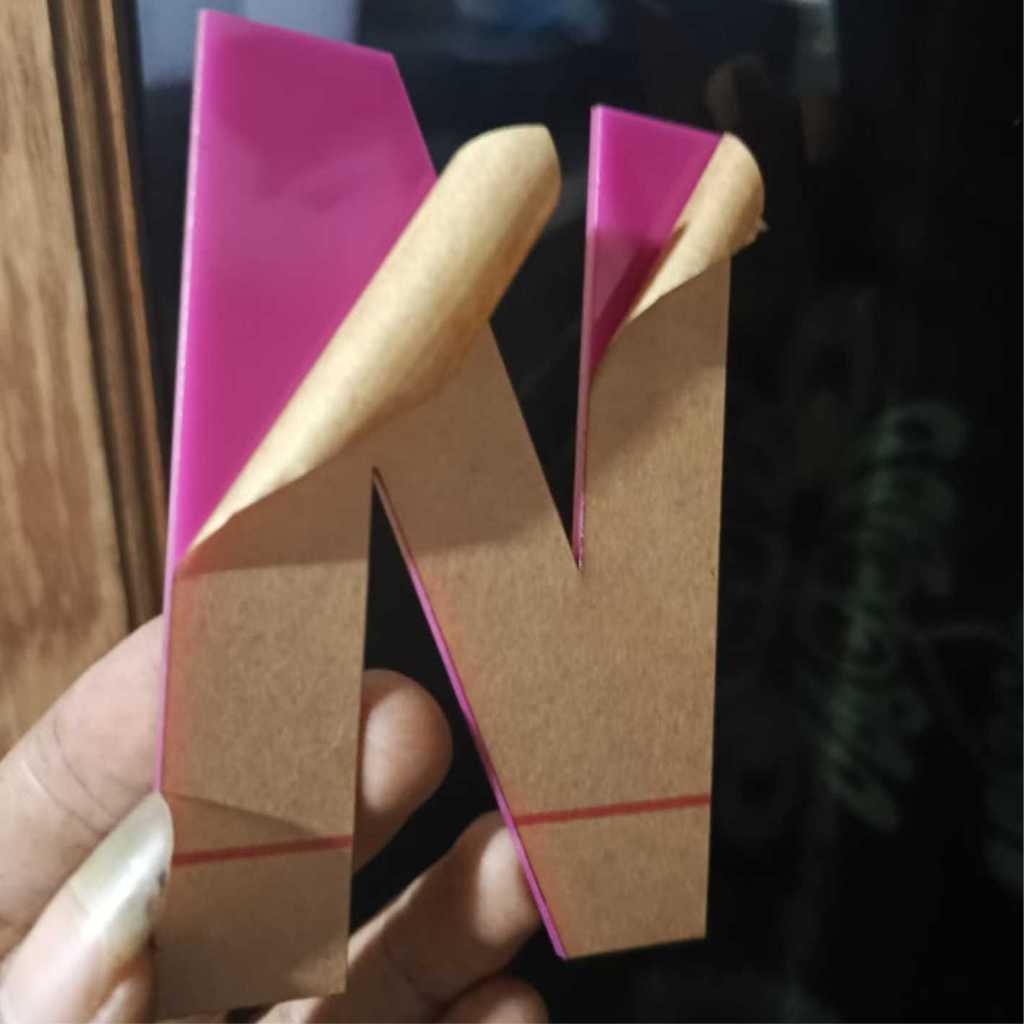 Huruf Timbul Akrilik Ekonomis Tinggi 35cm Dekorasi Hrf Timbul Akrilik Tebal 2mm Nama Masjid,Toko,JL