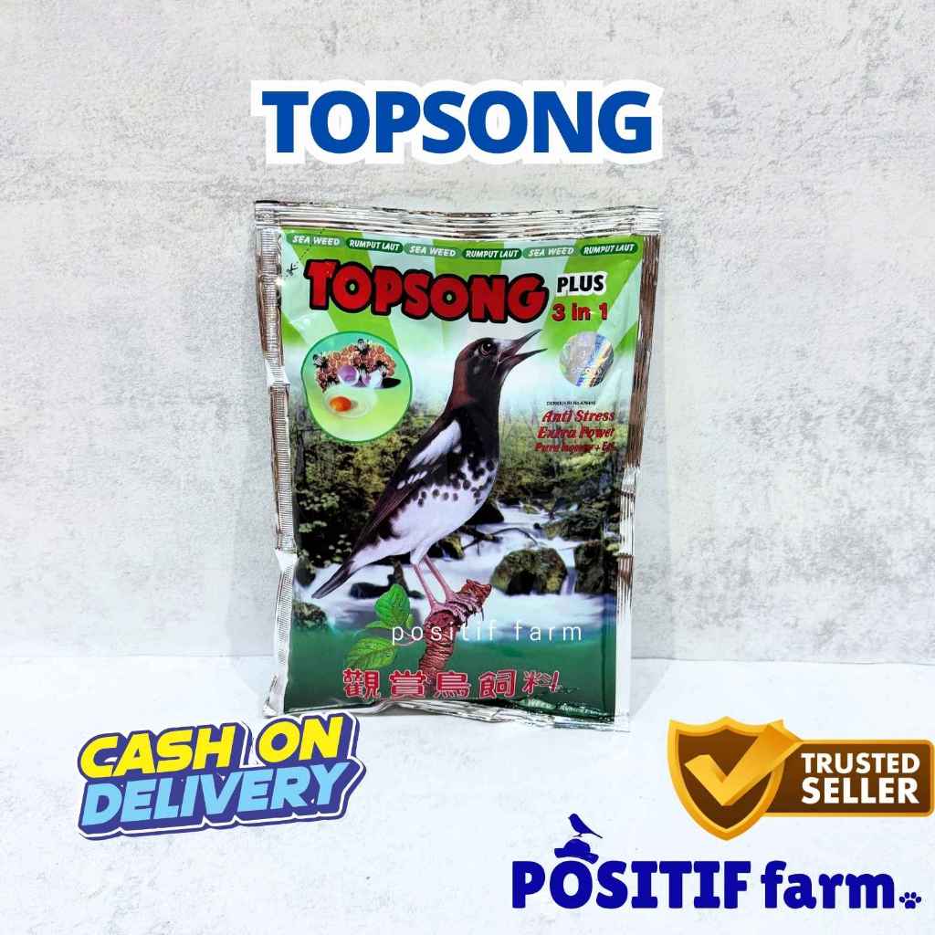 TOPSONG Plus 3in1 - Pur Burung Topsong - Pakan Burung Anti Stress