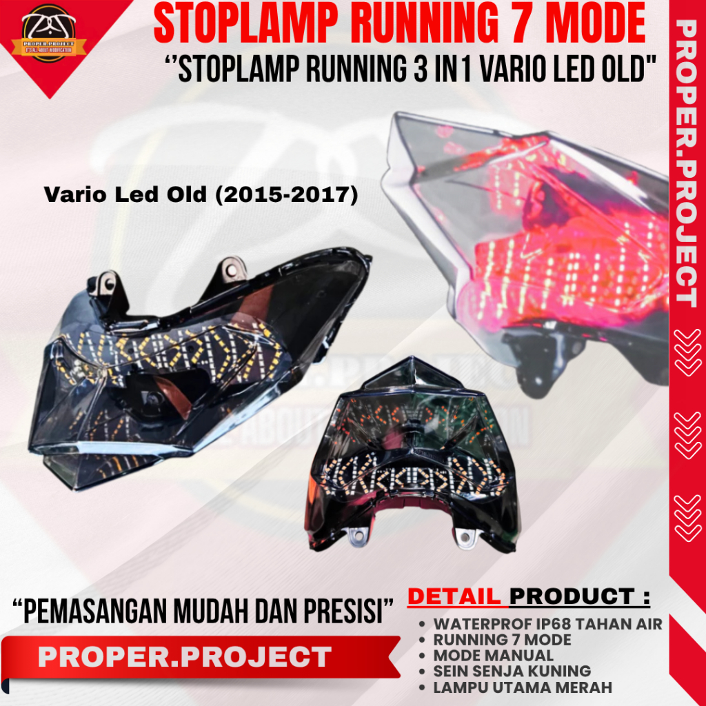 STOPLAMP VARIO 125/150 LED OLD STOPLAMP VARIO 2015-2018 LAMPU BELAKANG VARIO LED 150 VIETNAM PARTS