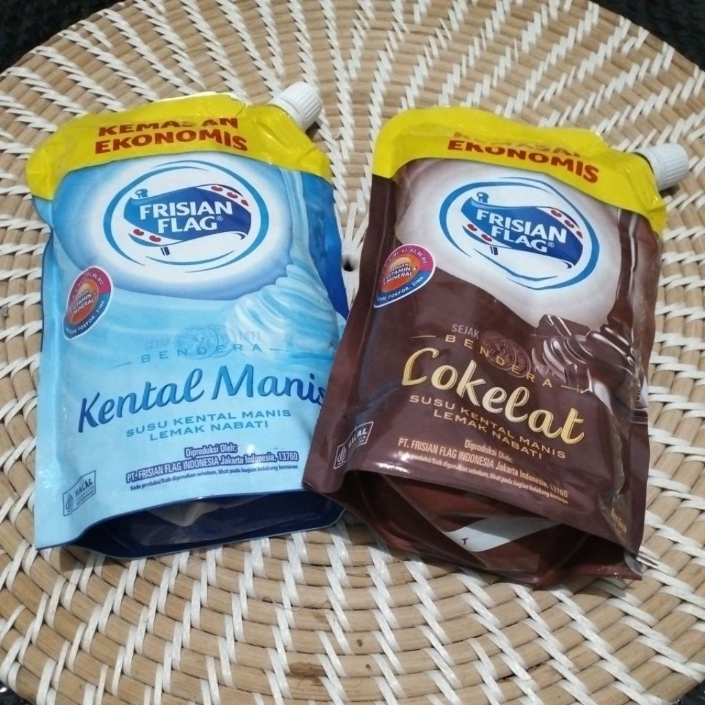 

Frisian Flag Susu Kental Manis SKM putih cokelat 545g