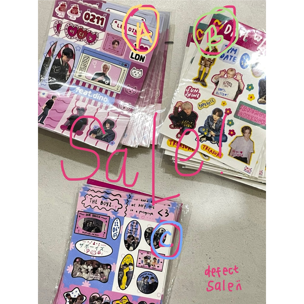 

DEFECT SALE (details on desc) - stickers ^_^ | svt seventeen treasure
