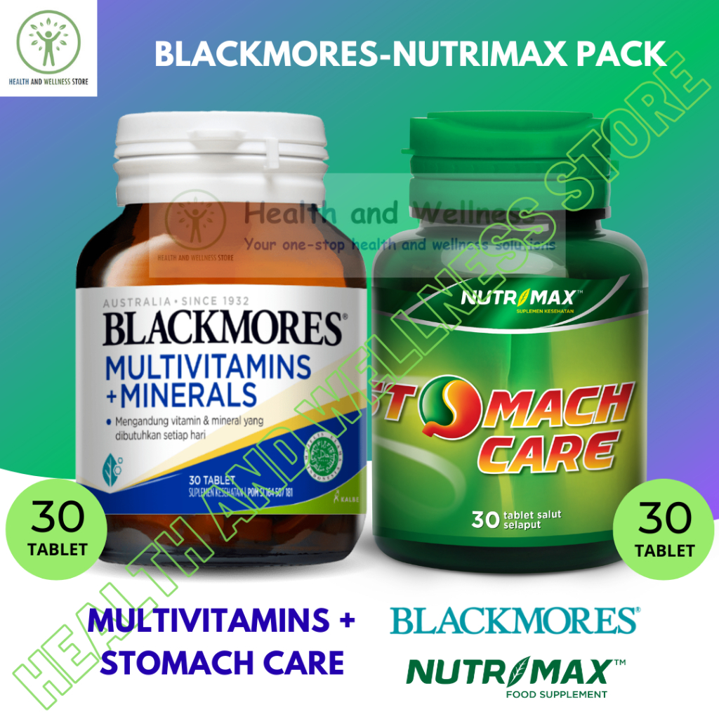 Blackmores Multivitamin + Mineral 30 Tablet Nutrimax Stomach Care 30S Multivitamin Dan Lambung Paket