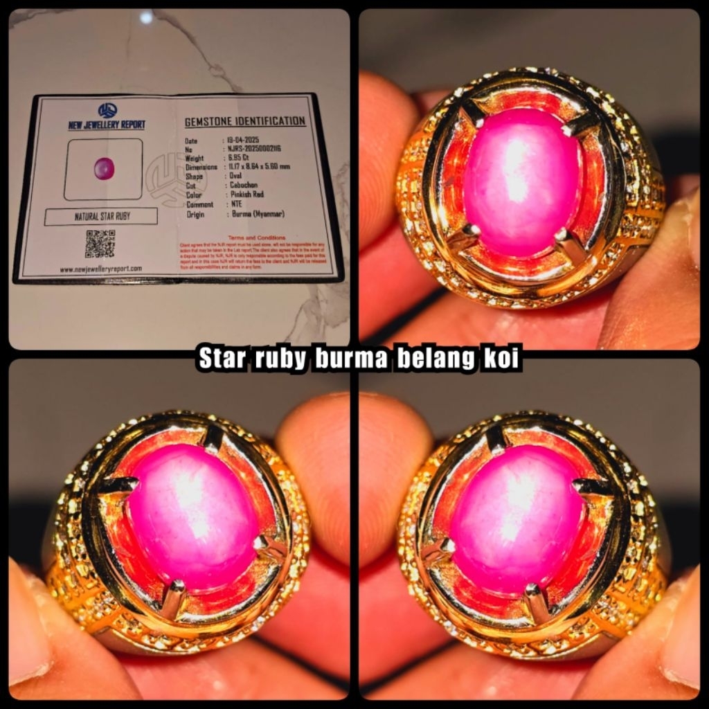 NATURAL RUBY SUPER STAR LAWASAN ( NTE YA ) + memo lab