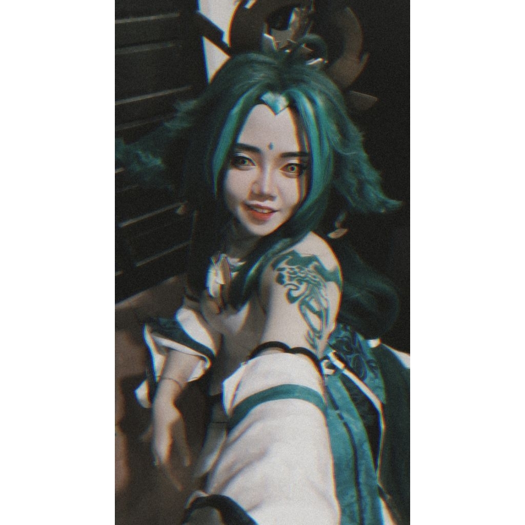 wig preloved wig xiao F genshin impact