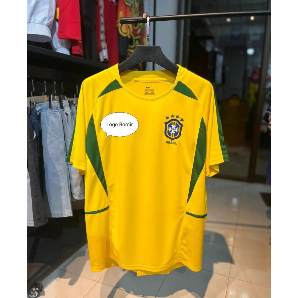 Retro/Vintage | Kaos Jersey Retro Brasil Home 2002 Grade Ori/Jersey Klasik/Jersey Retro/Jersey Vinta