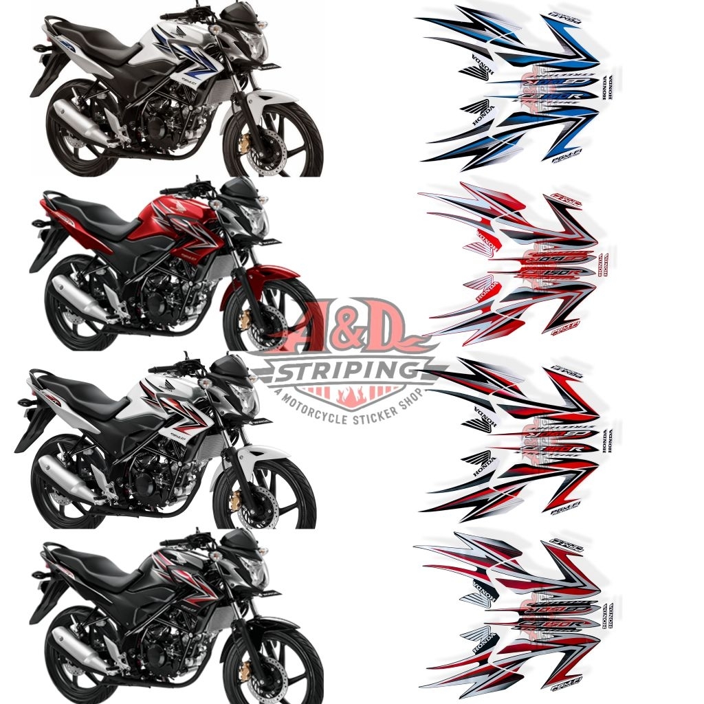 Stiker Body Striping Standar Set Motor Honda CB150R StreetFire K15 Old 2013