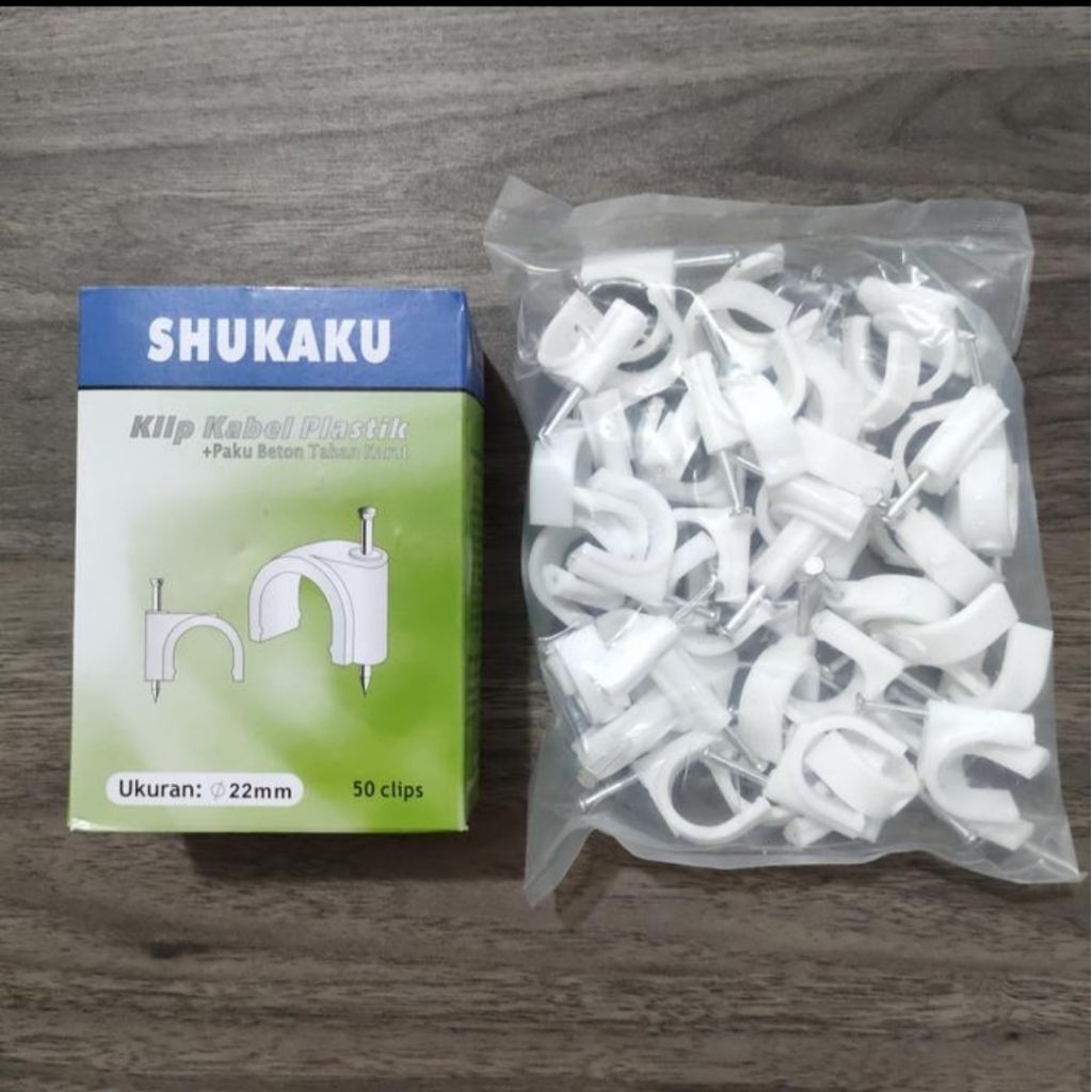 SHUKAKU Klem kabel 22mm Paku Beton