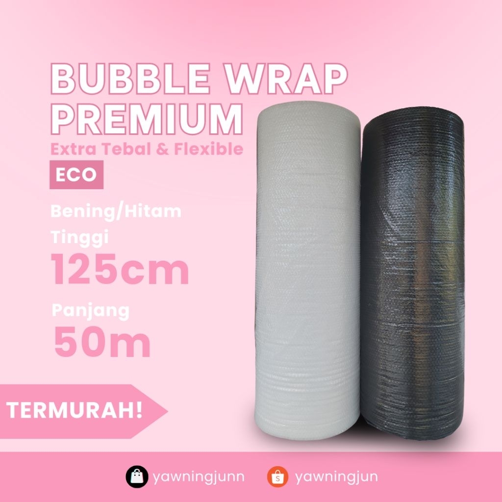 

[ECO] BUBBLE WRAP PREMIUM EKONOMIS TERMURAH 125cm×50m tebal premium