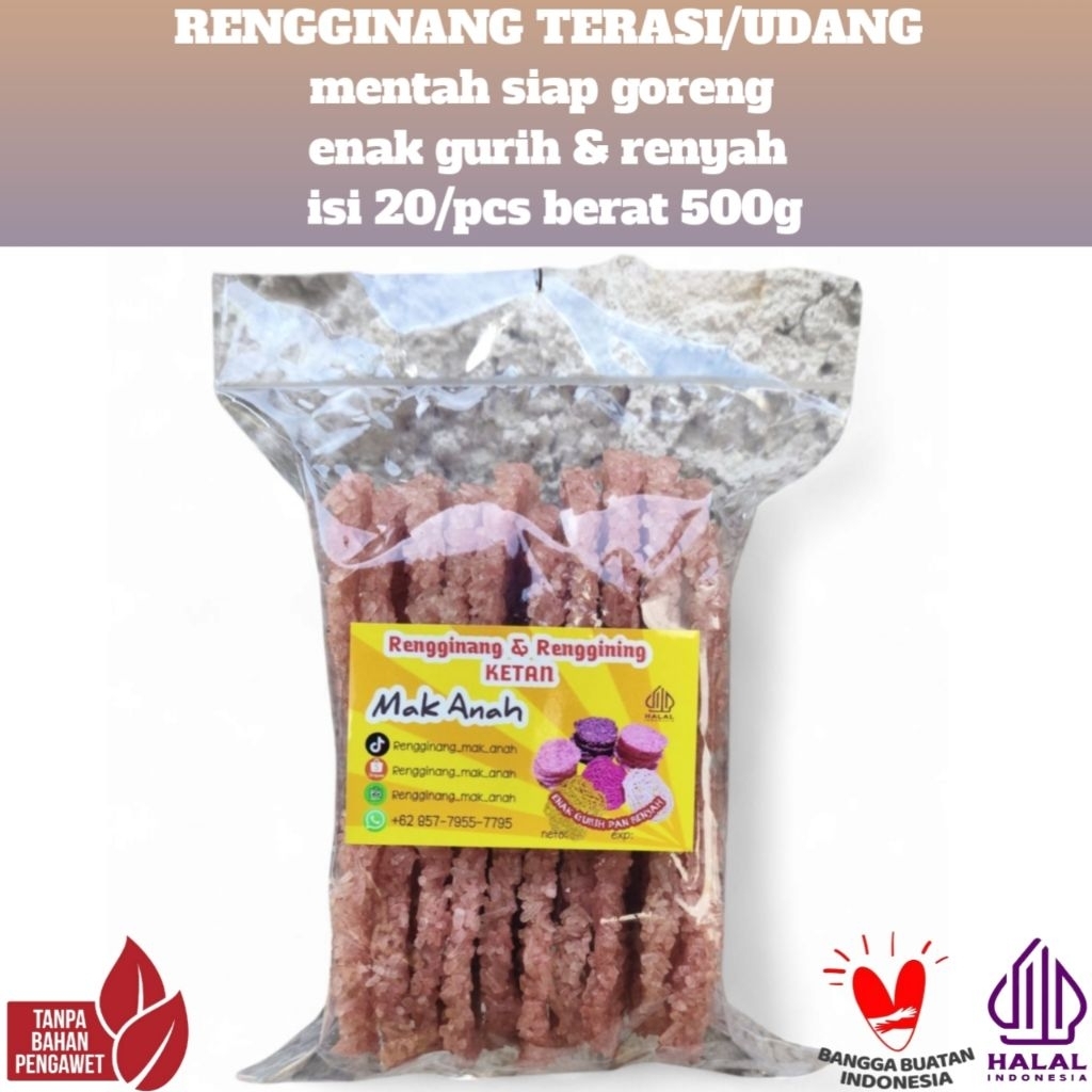 

Rengginang ranginang mak anah mentah rasa terasi isi 20 biji per pcs