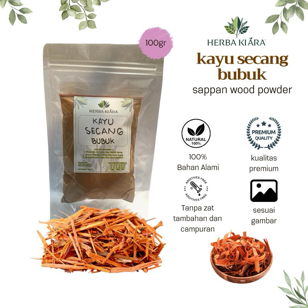 

kayu secang bubuk asli 100 gram/ sappan wood powder / rempah / 100 % alami original JSR premium
