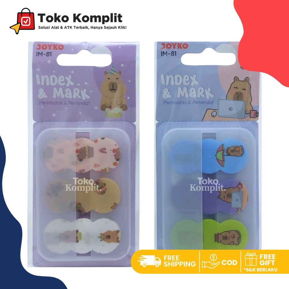 

Komplit -Stick on Joyko/Index Mark Penanda Pembatas IM-81 Plastik Capybara