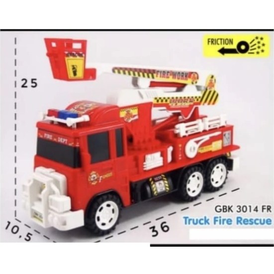 gbk3014 mainan anak truck pemadam /damkar fire rescue besar