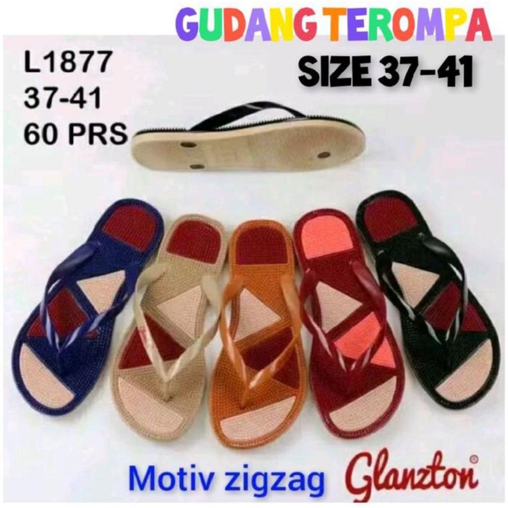 sandal jepit karet wanita dewasa duri lembut terlaris