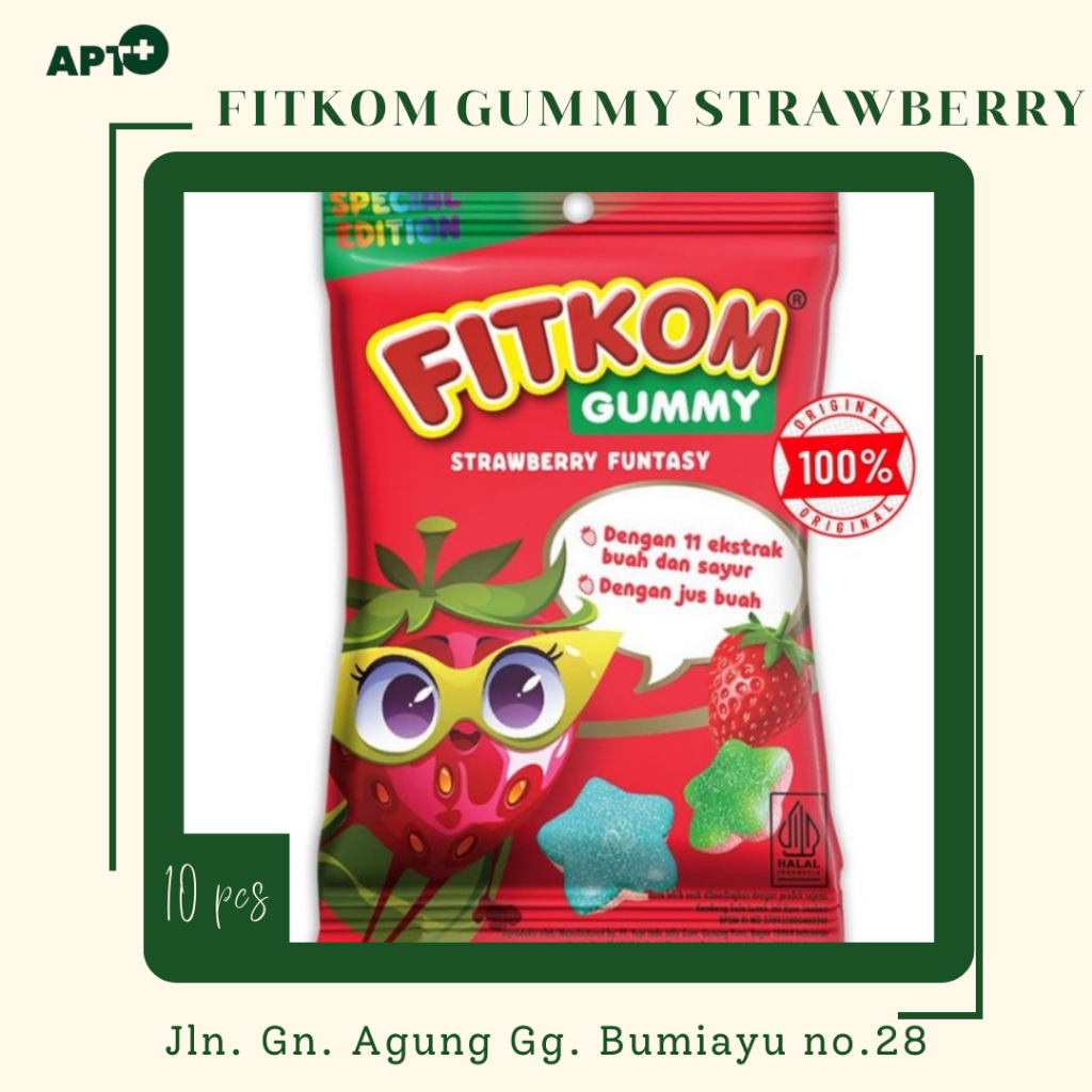

FITKOM GUMMY STRAWBERRY (MERAH) SACH