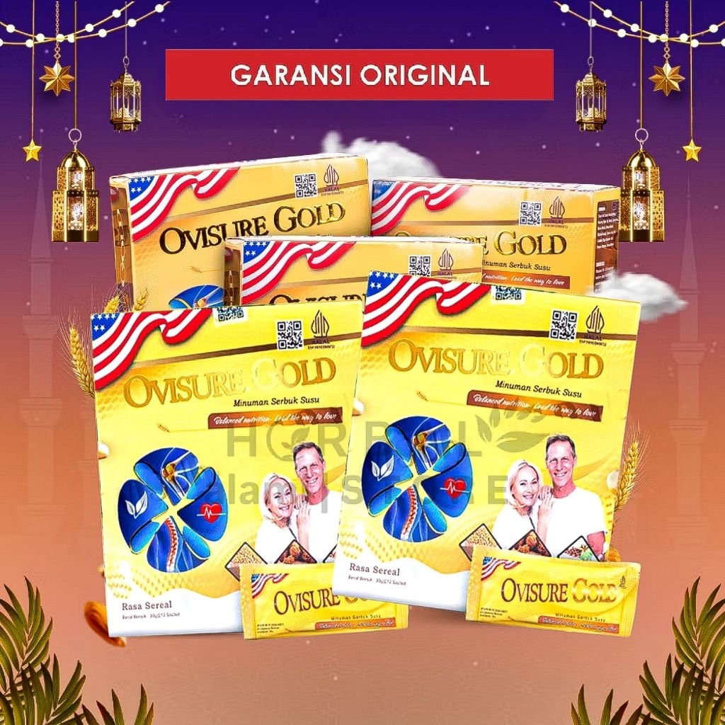 

5 BOX OVISURE GOLD - KEMASAN BARU IMPOR USA - ORIGINAL - SUSU OBAT TULANG DAN PERSENDIAN
