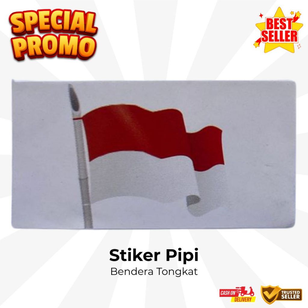 

Bakulanku1717 [165 Pcs/ 5 Lembar] Sticker Bendera Merah Putih Stiker 17 Agustus Dirgahayu Ri Sticker