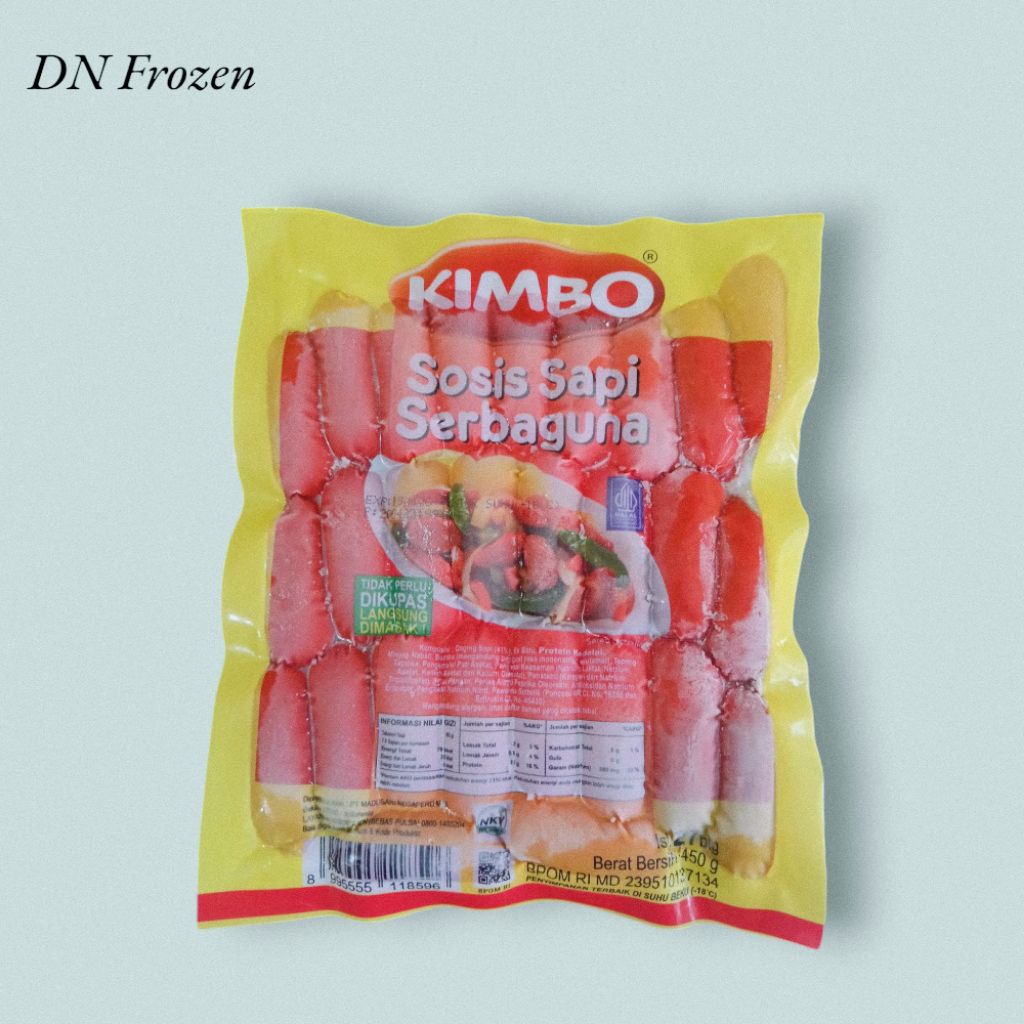 

Kimbo Sosis Sapi Serbaguna isi 27 Btg | 450 Gram