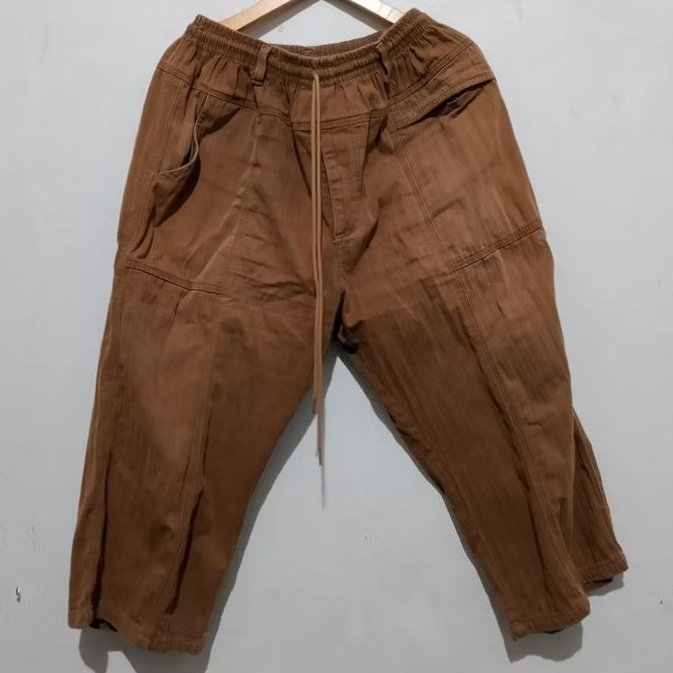 Celana panjang Gombrong Skinny Corduroy Brown Vintage Y2K pria XXXL (95x60) Like New Authentic Origi