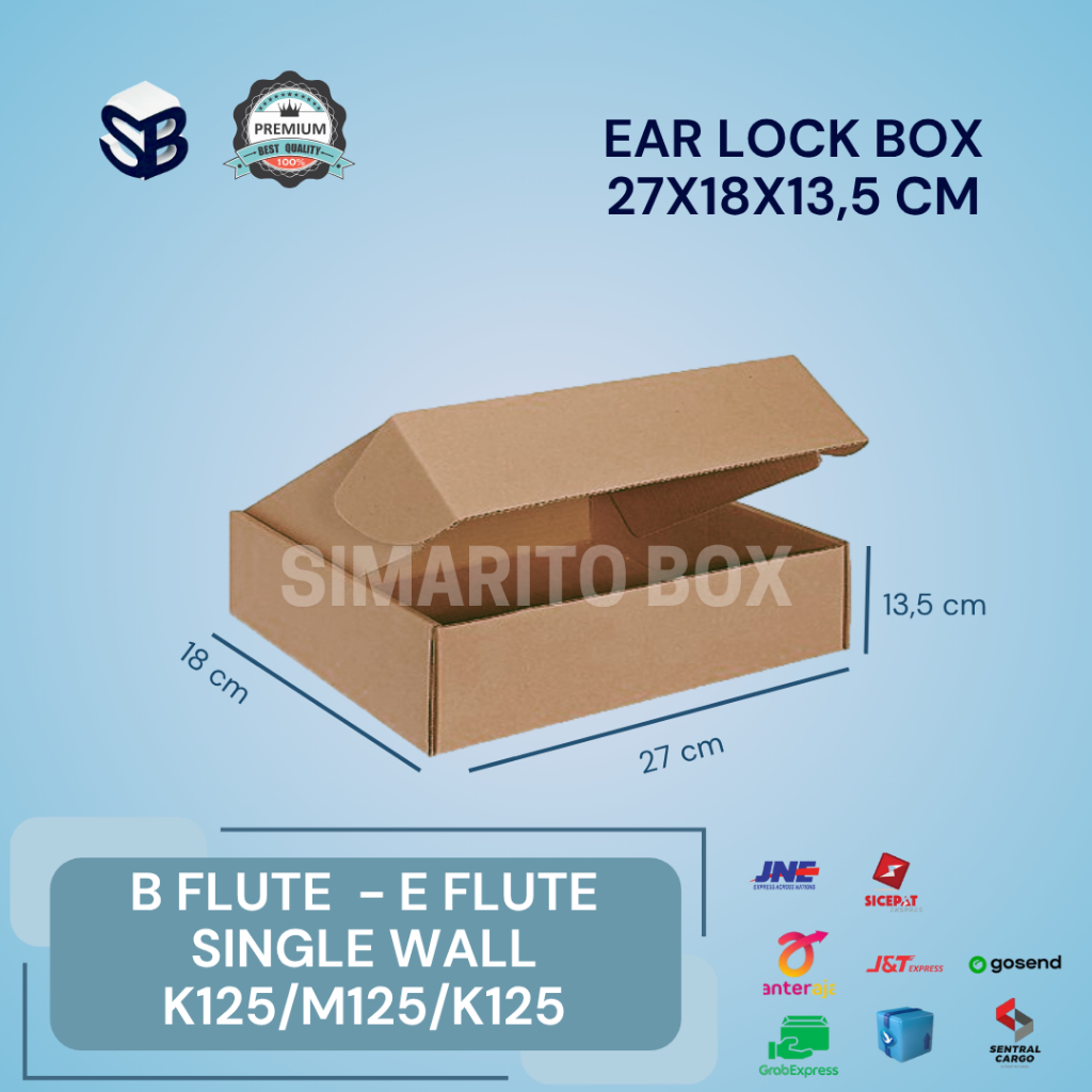 

Kardus Ear Lock Coklat 27x18x13,5cm – Tebal & Kuat | Packing Barang / Hampers | Bisa Custom Cetak