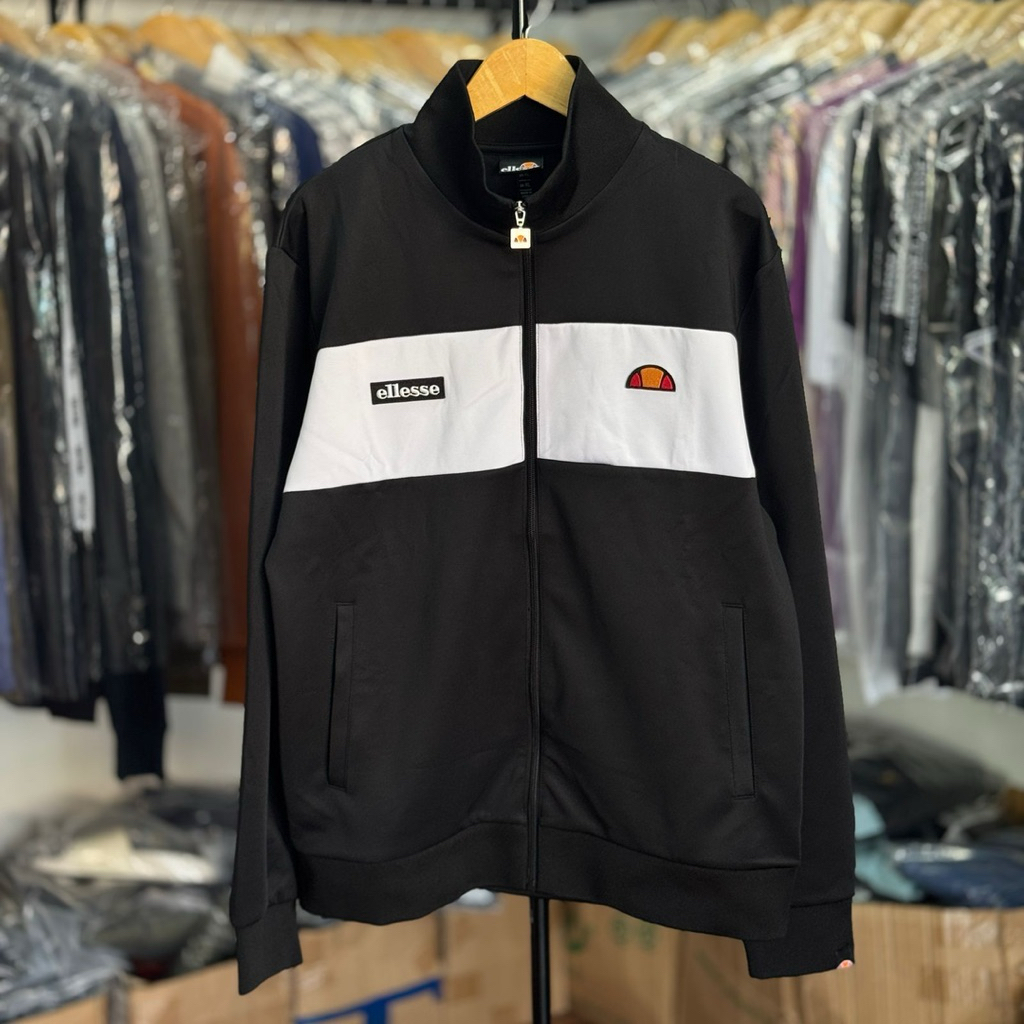 Tracktop Ellesse Pratensis Black BNWT Original 100% L ( 71 x 56 ) XL ( 73 x 58 )