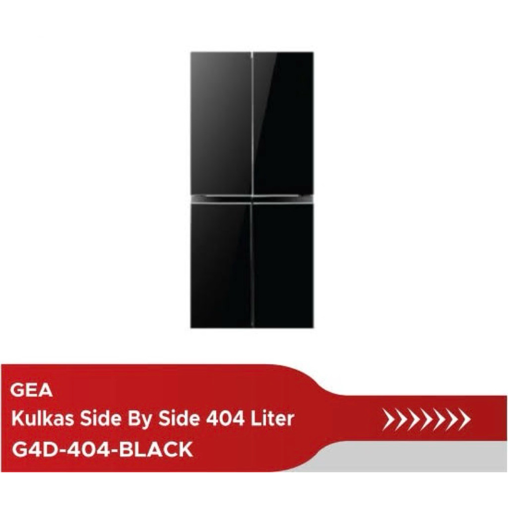 KULKAS GEA G4D 404 GLASS DOOR