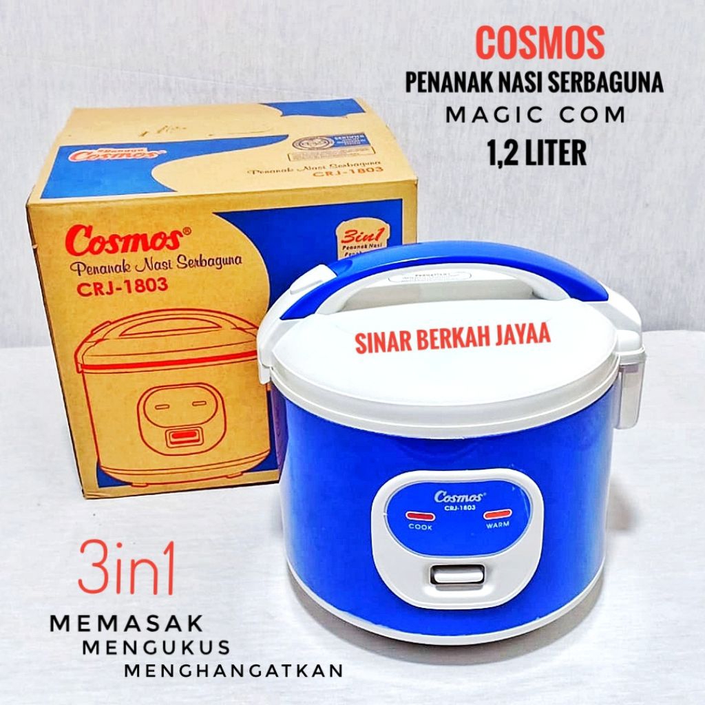 COSMOS Magic Com Penanak Nasi Mini 1,2 Liter crj1803 Rice Cooker Mini Cosmos 1,2 Liter
