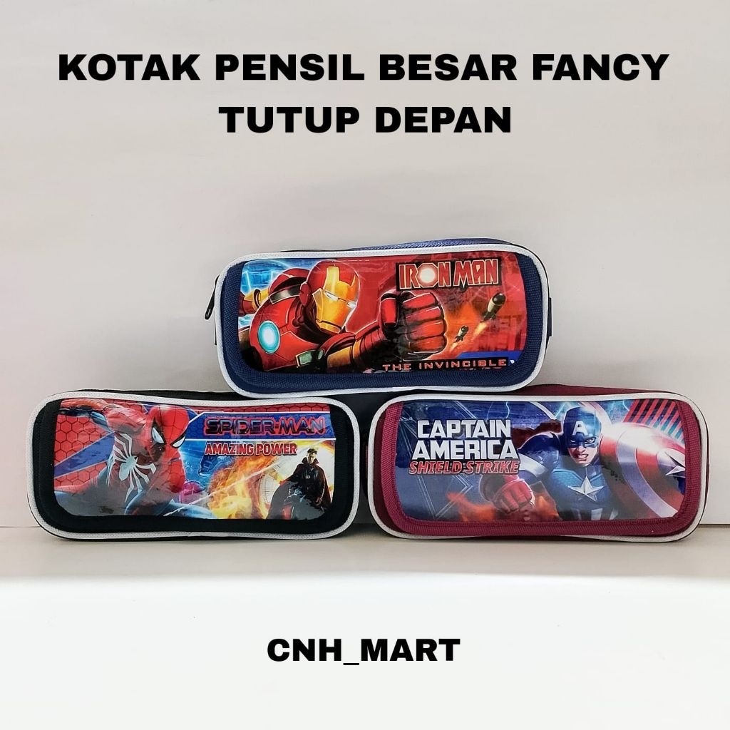 

1Pcs - Kotak Pensil Tutup Depan Fancy Cowok - Pensil Case Kain - Kotak Pensil Besar - Tempat Pensil Gambar Tutup Depan