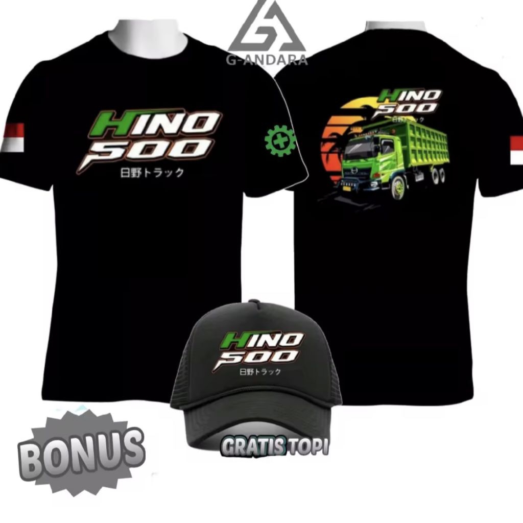 KAOS HINO 500 BONUS TOPI